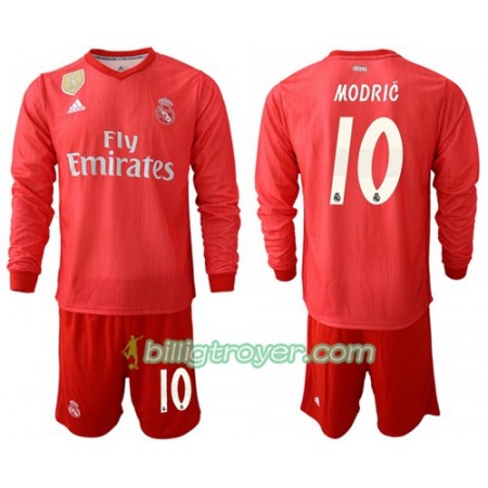 Billige Fotballdrakter Real Madrid Modric 10 Barn Tredjedraktsett 2018/19 Langermet